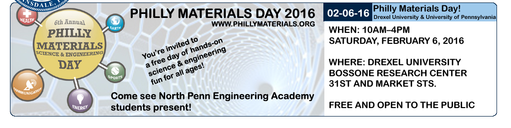 North Penn Students to Present at Philly Materials Day 2016!