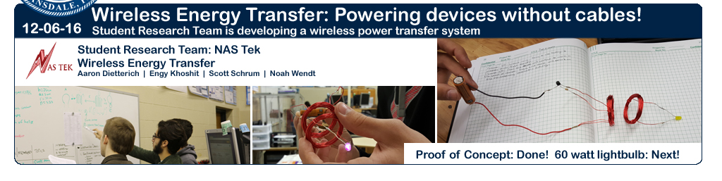 Wireless energy transfer: Proof of concept: done!  Next: 60 Watt light bulb!
